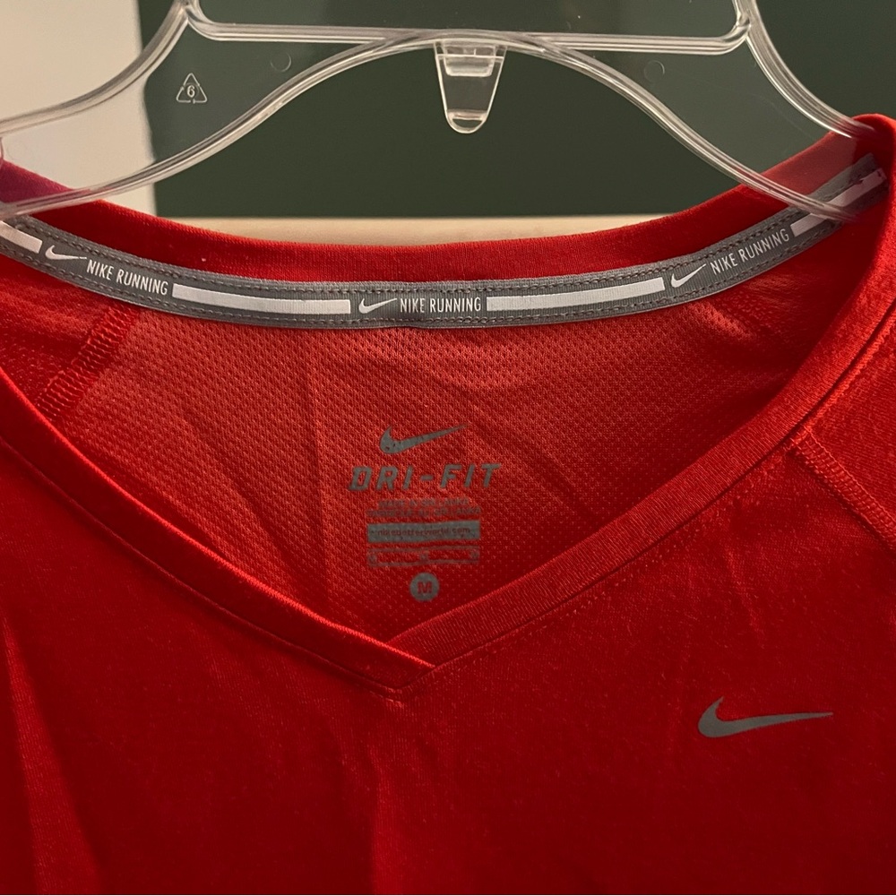 Nike Red Dri-FIT V-Neck Shirt